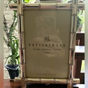 Pottery Barn Silver Bamboo Frame 4x6